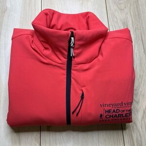 Vineyard Vines Men's Marine Air Full Zip Vest HEAD OF THE CHARLES Red Size Small